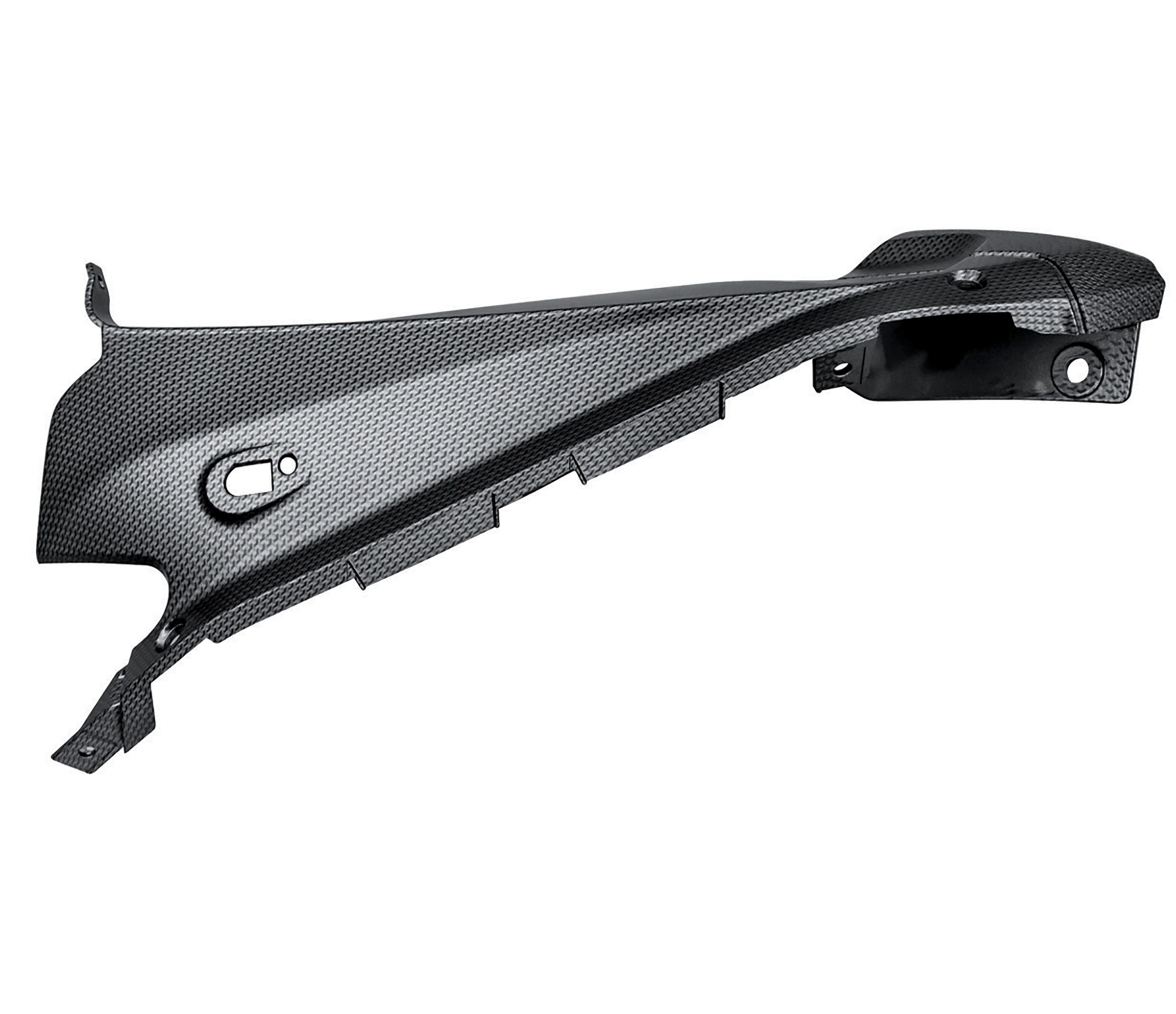 Habillage latéral supérieur gauche en plastique look carbone pour Aprilia RS4 125