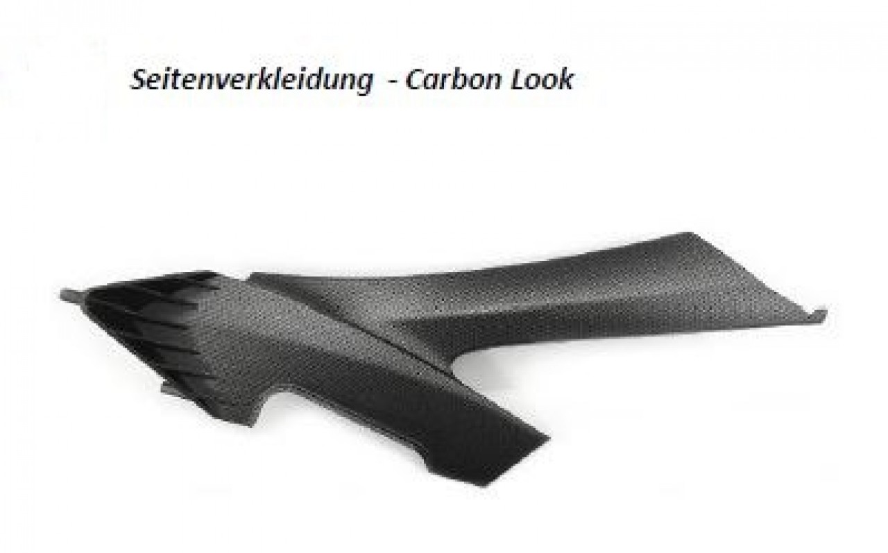 Habillage latéral, plastique, droite, carbone