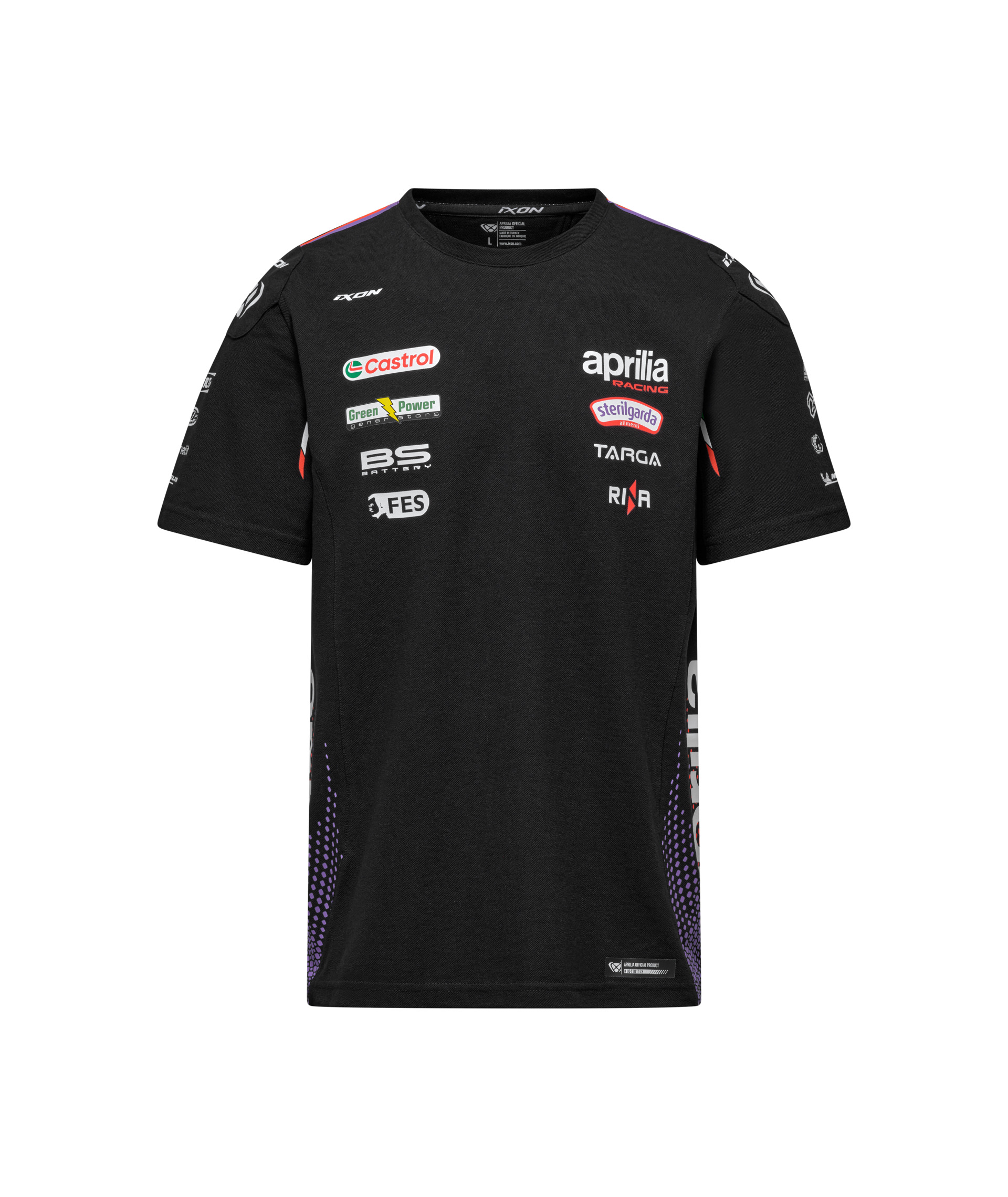 T-shirt Aprilia Racing Team Replica 2026 pour homme, noir