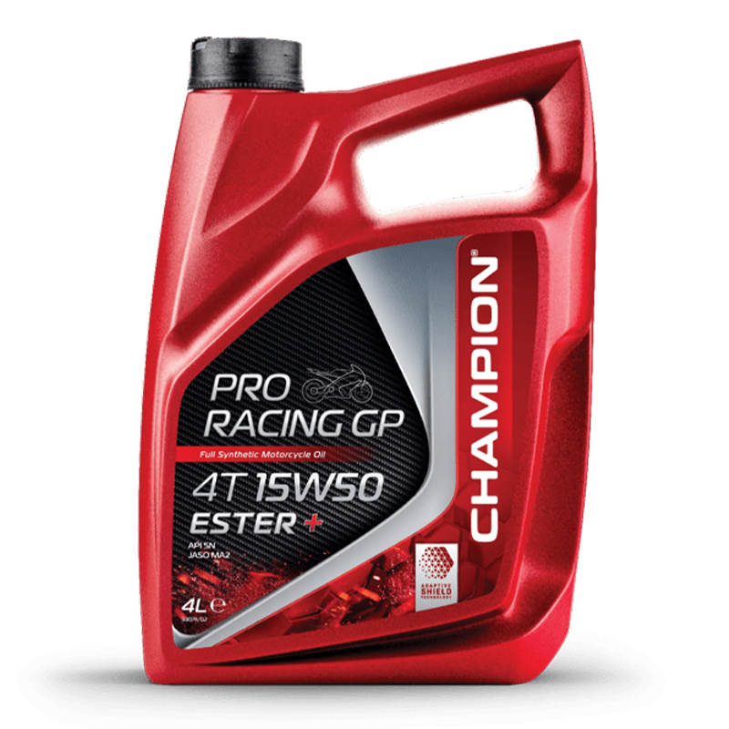 CHAMPION® Proracing GP 4T 15W-50 ESTER + huile moteur entièrement synthétique - 4 litres